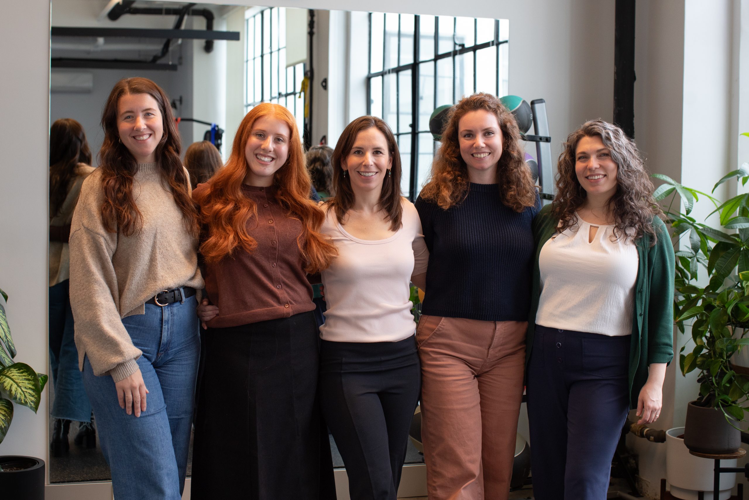 Left to right: Megan Castillo, Hadassah (Dassi) Ginsberg, PT, DPT, Ronit Sukenick, PT, DPT, PRPC, Fiana Tulchinskaya PT, DPT, PCES, Esther Widlanski, PT, DPT